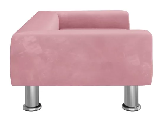 Canapé pour enfants rose 70x45x26,5 cm velours