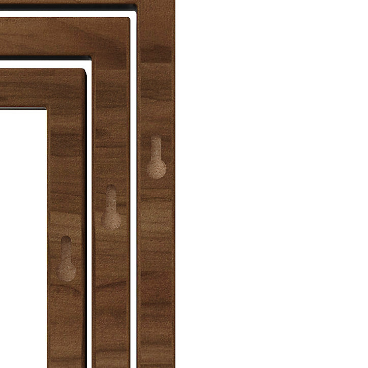 Lot de 3 étagères murales cubes modulables Form Rigga effet noyer