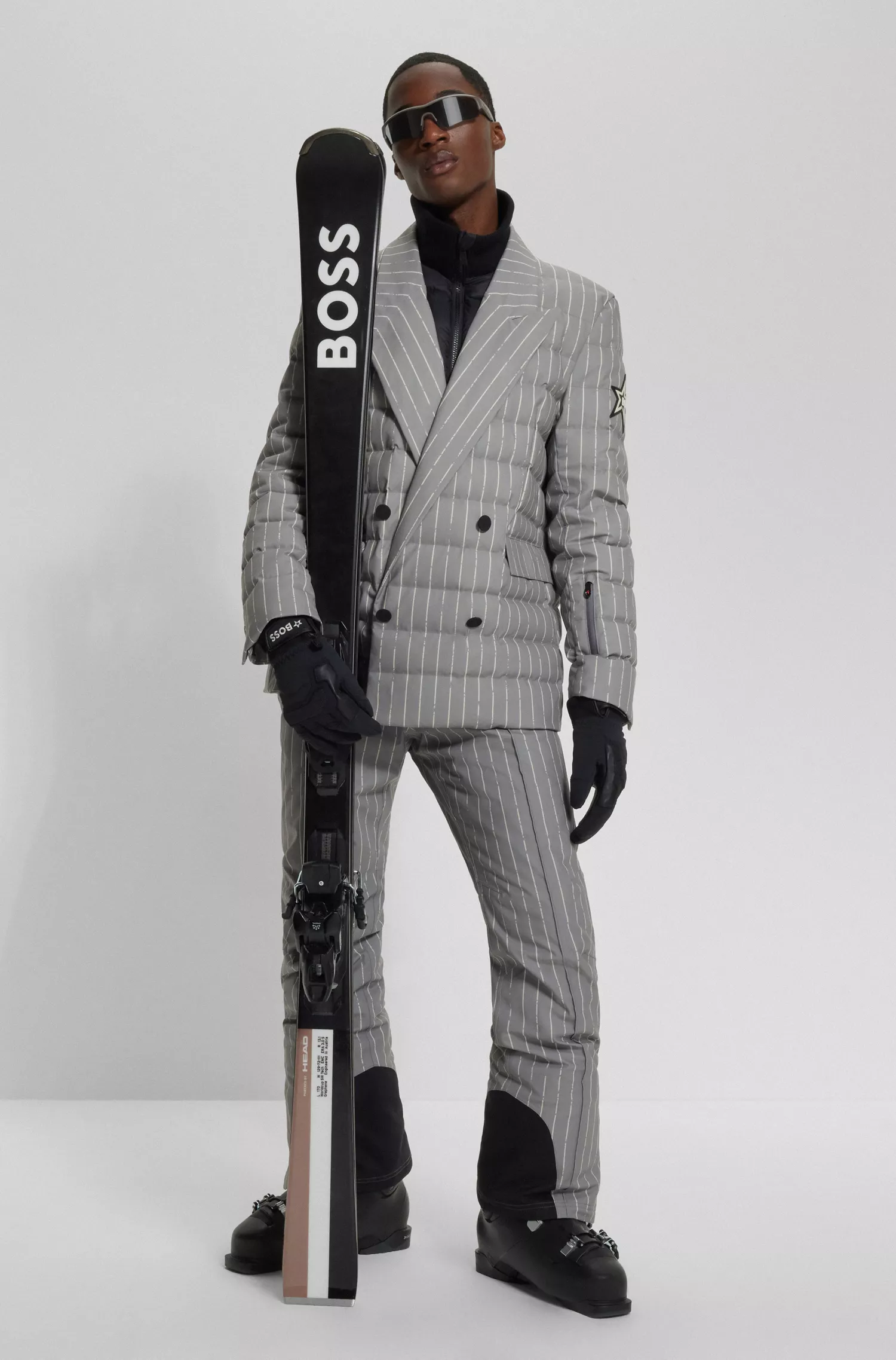 Calças de esqui listradas BOSS Black-BOSS x Perfect Moment