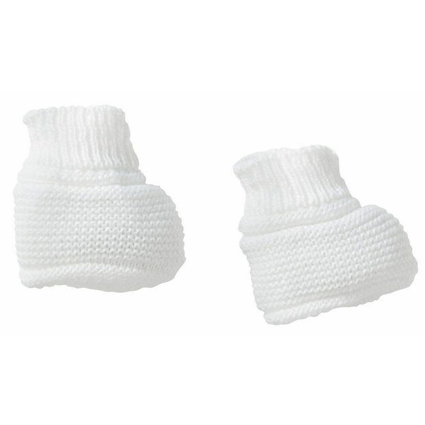 Chaussons maille blanc naissance - BEBE9 CREATION