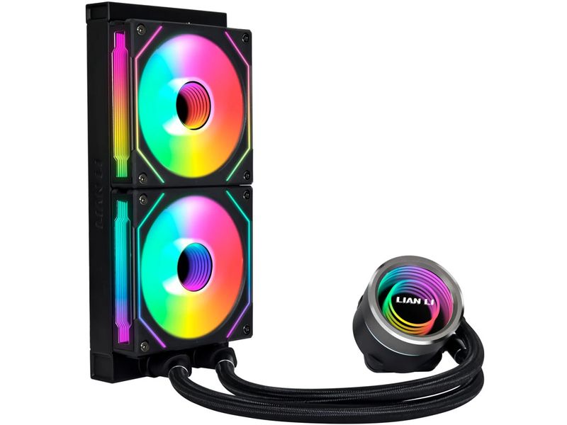 Lian Li Wasserkühlung Galahad II 240 Trinity SL-INF Schwarz Wasserkühler für Intel und AMD Prozessorsockel mit leisen RGB-Lüftern