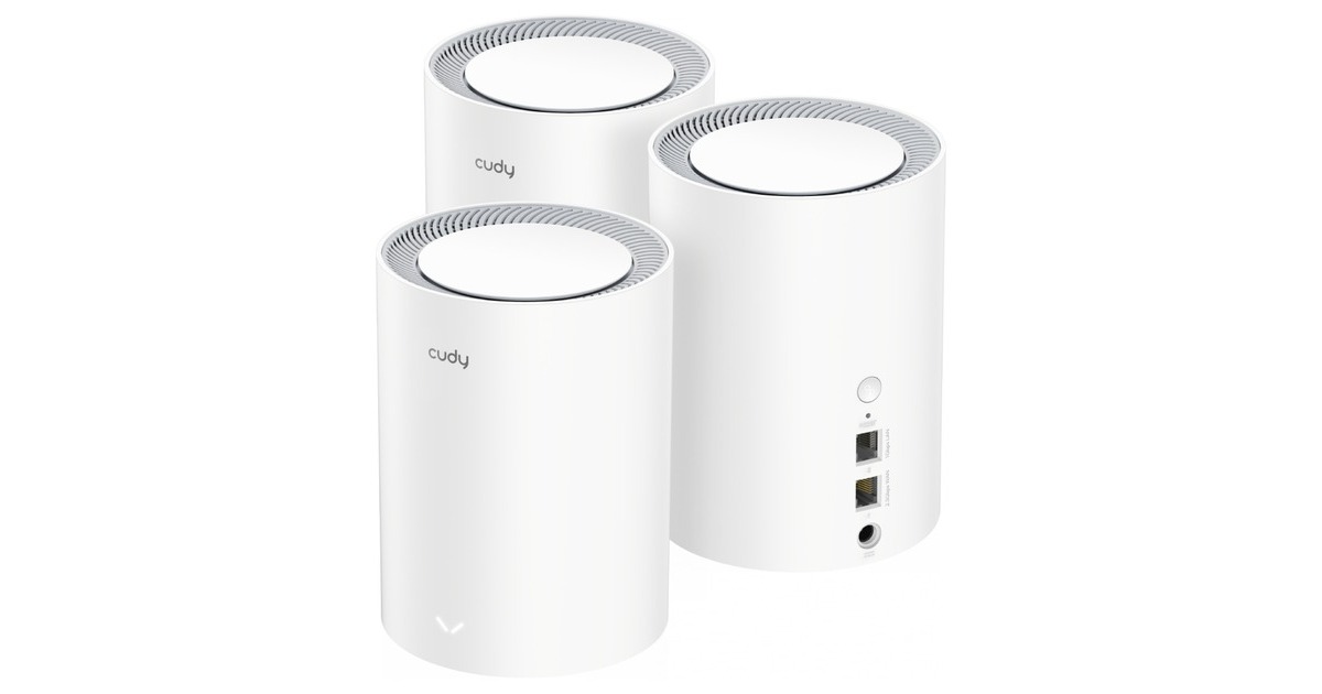 CudyAX1800 Gigabit Mesh Wi-Fi 6 System (3-Pack) mesh router  (Wit)