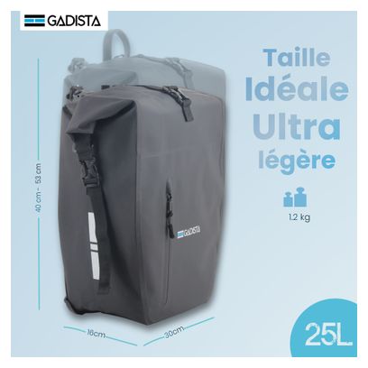 Sacoche Velo arrière 2-en-1 en TPU - Etanche  Légère et Universelle pour Porte-Bagage.
