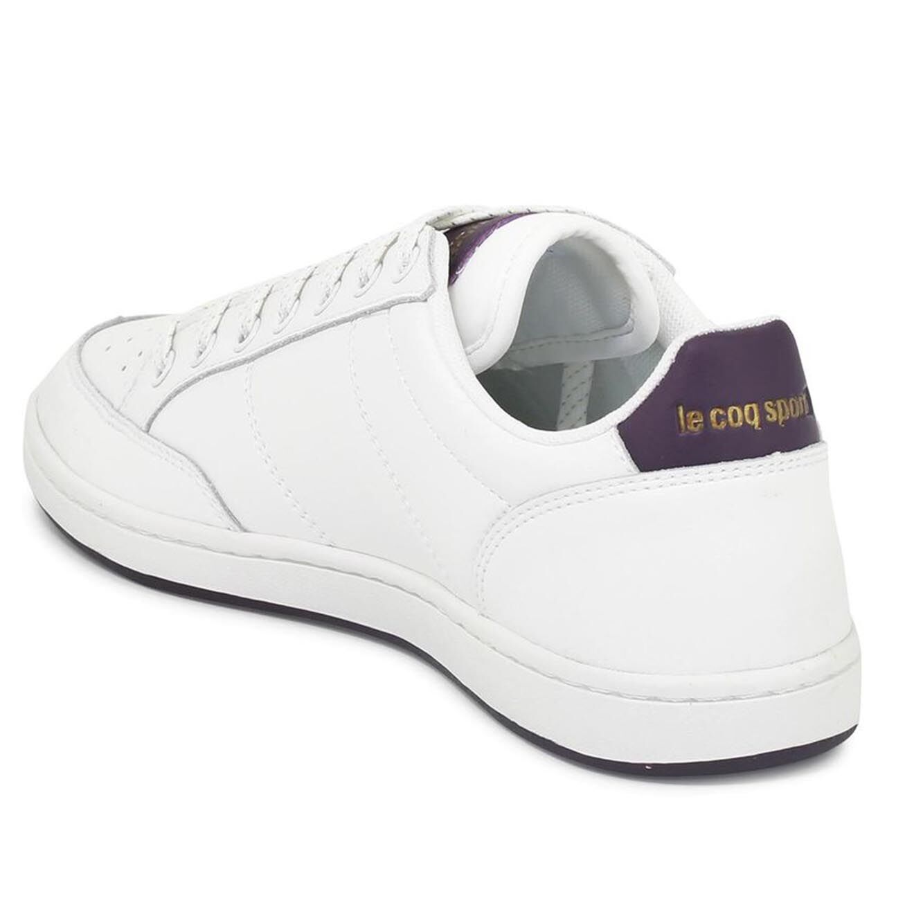 Le Coq Sportif Baskets en Cuir Court Clay blanc/violet