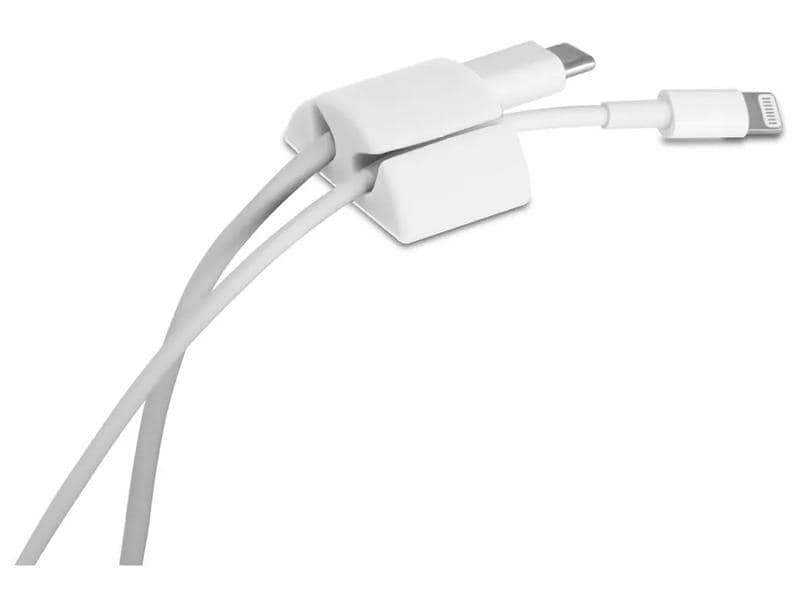 Max Hauri Kabel-Clip 2er, 6 Stück, Weiss Kabel Clips zur Kabelführung
