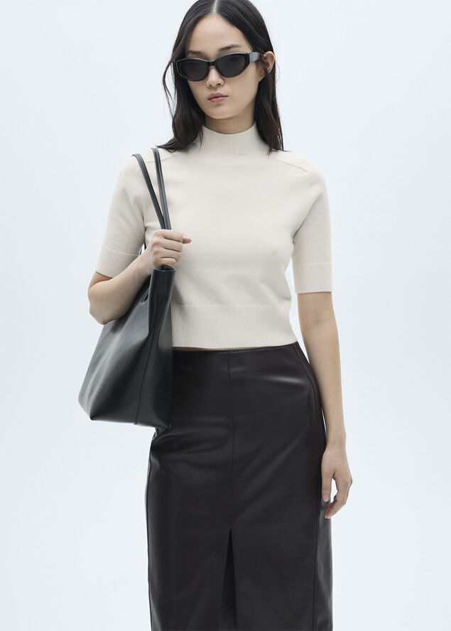 MANGO SWEATER. -- NURIA Lt pastel brown