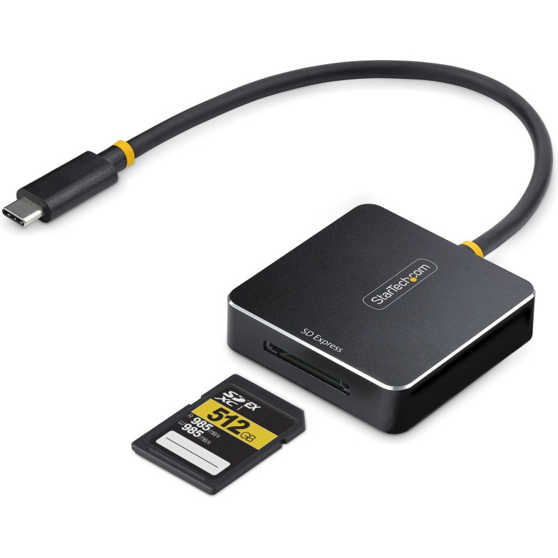 StarTech.com Lecteur de Cartes SD Express USB-C, USB 10Gbps, Lecteur de Cartes Mémoire Portable, Adaptateur USB Type-C vers Secure Digital 7.1, Fonctionne avec tous les Systèmes d'Exploitation