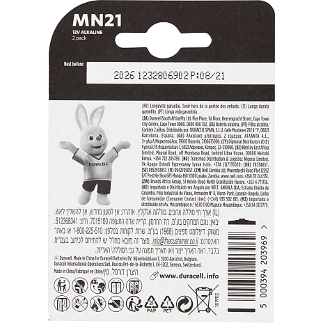 Duracell MN21 batterier 2-pak
