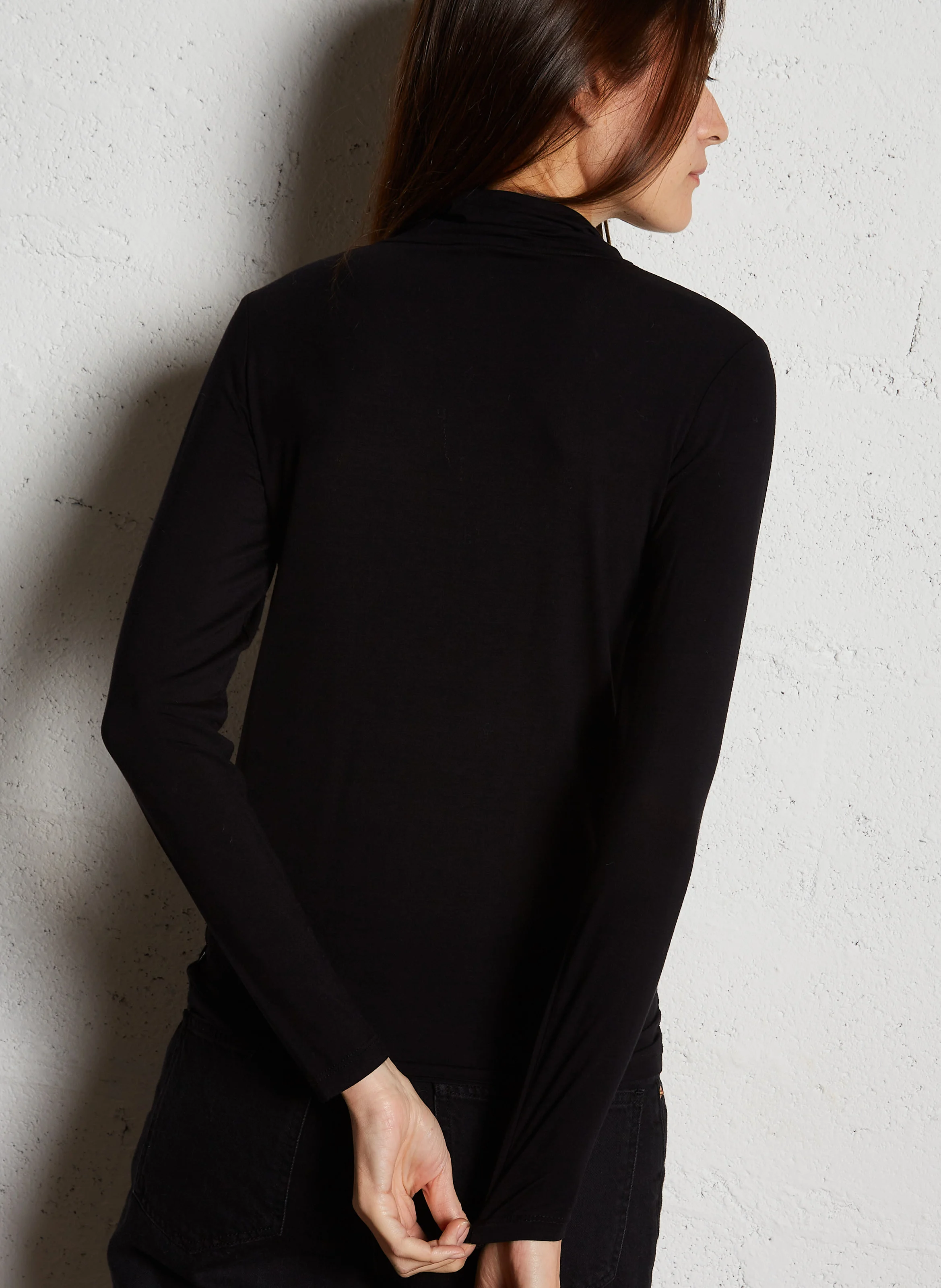 NAMMY - Sous-pull col roulé droit | Noir