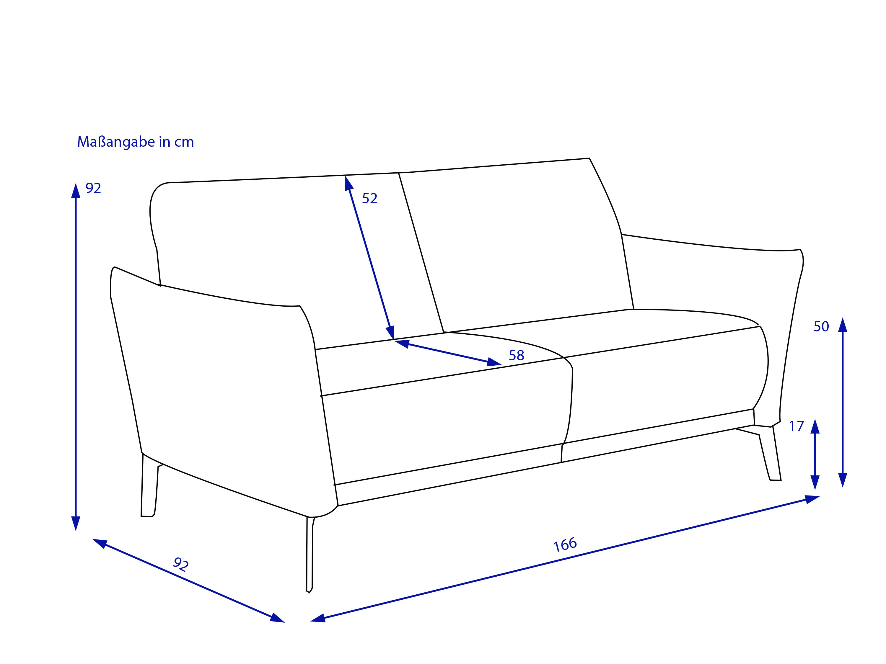 Sofa Elastoform 2,5 Sitzer AYLA 823\/10