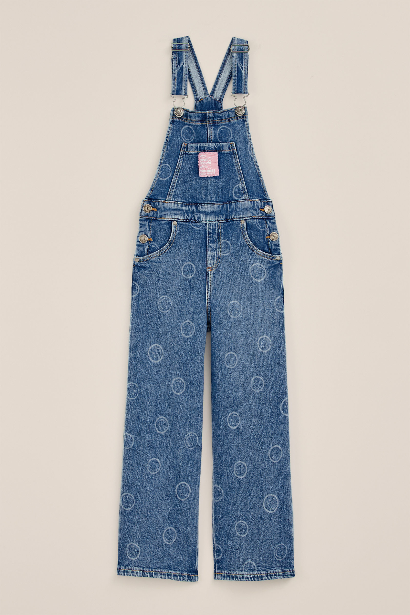 Meisjes relaxed fit tuinbroek Blue Ridge Lichtblauw
