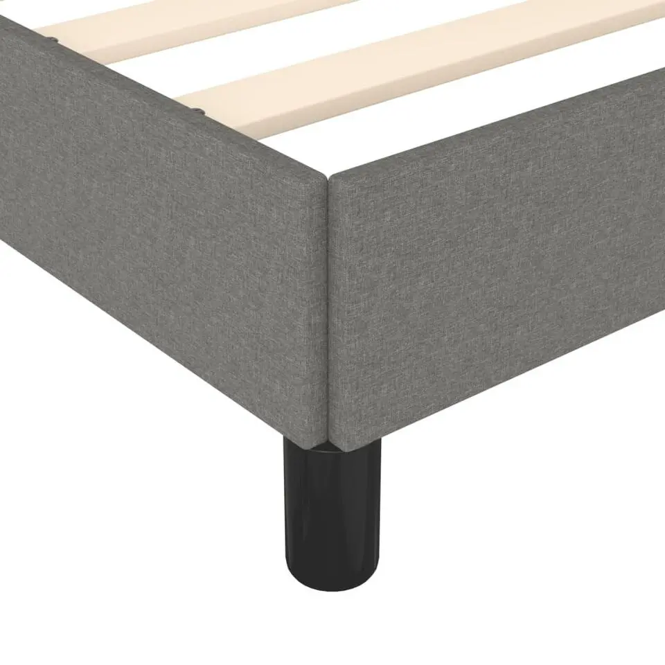 vidaXL - Bed frame zonder matras - Donkergrijs - Stof - 90x190 cm