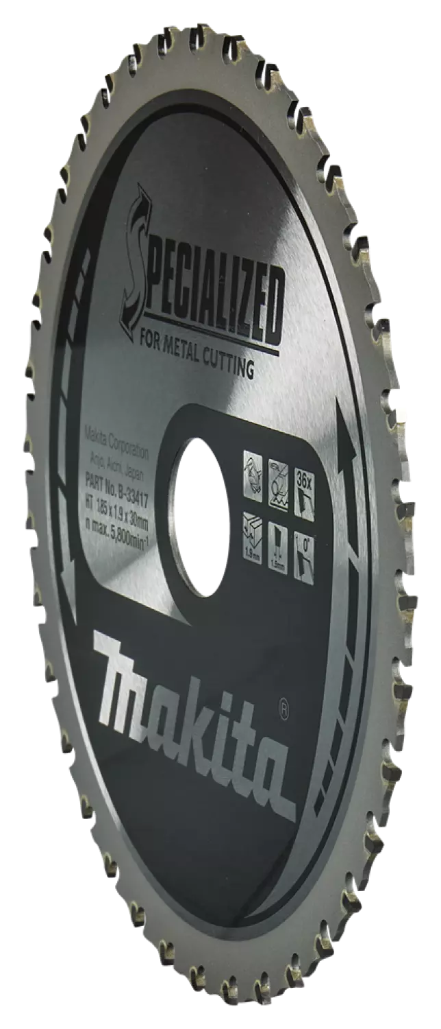 Makita B-33417 Cirkelzaagblad Staal - Specialized 185 x 30 x 1,9 - 36T - 0g