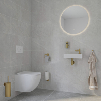 Marho Toiletborstelhouder Luxor geborsteld messing