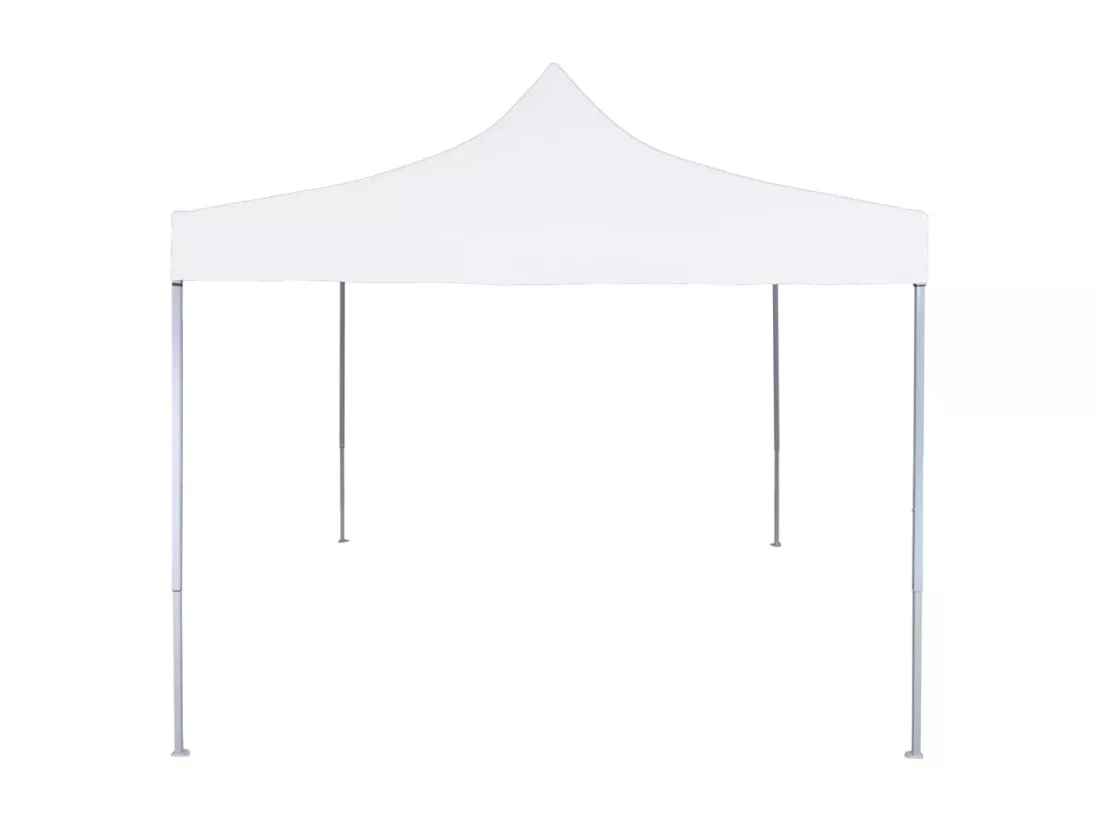 Tente de réception pliable professionnelle 3x3 m Acier Blanc