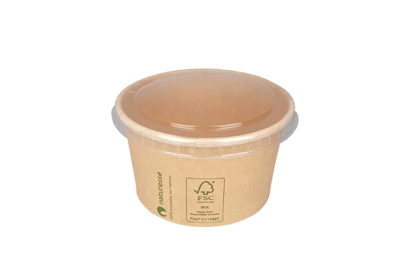 Bakje 150 / 180cc Ø85mm 5oz karton kraft met BIO coating