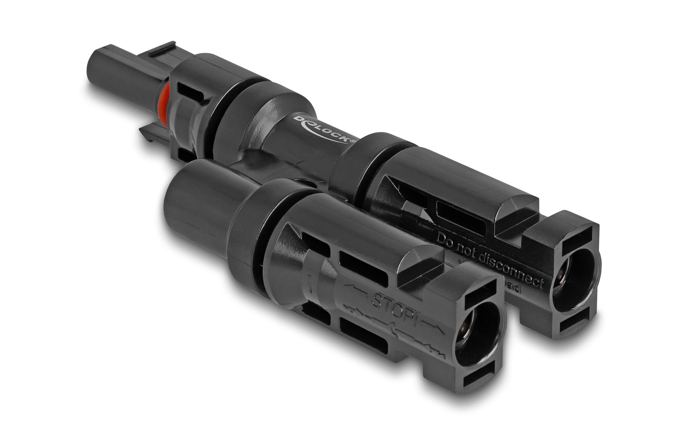 DL4 Solar Konnektor 1x Buchse zu 2x Stecker, IP67Delock DL4 Solar Konnektor 1 x Buchse zu 2 x Stecker