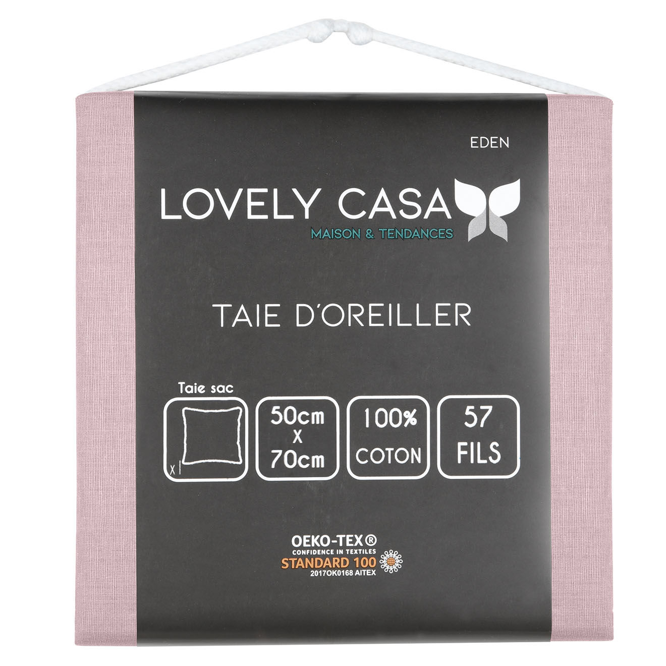 Stof 2 Taies d'oreiller Eden vieux rose