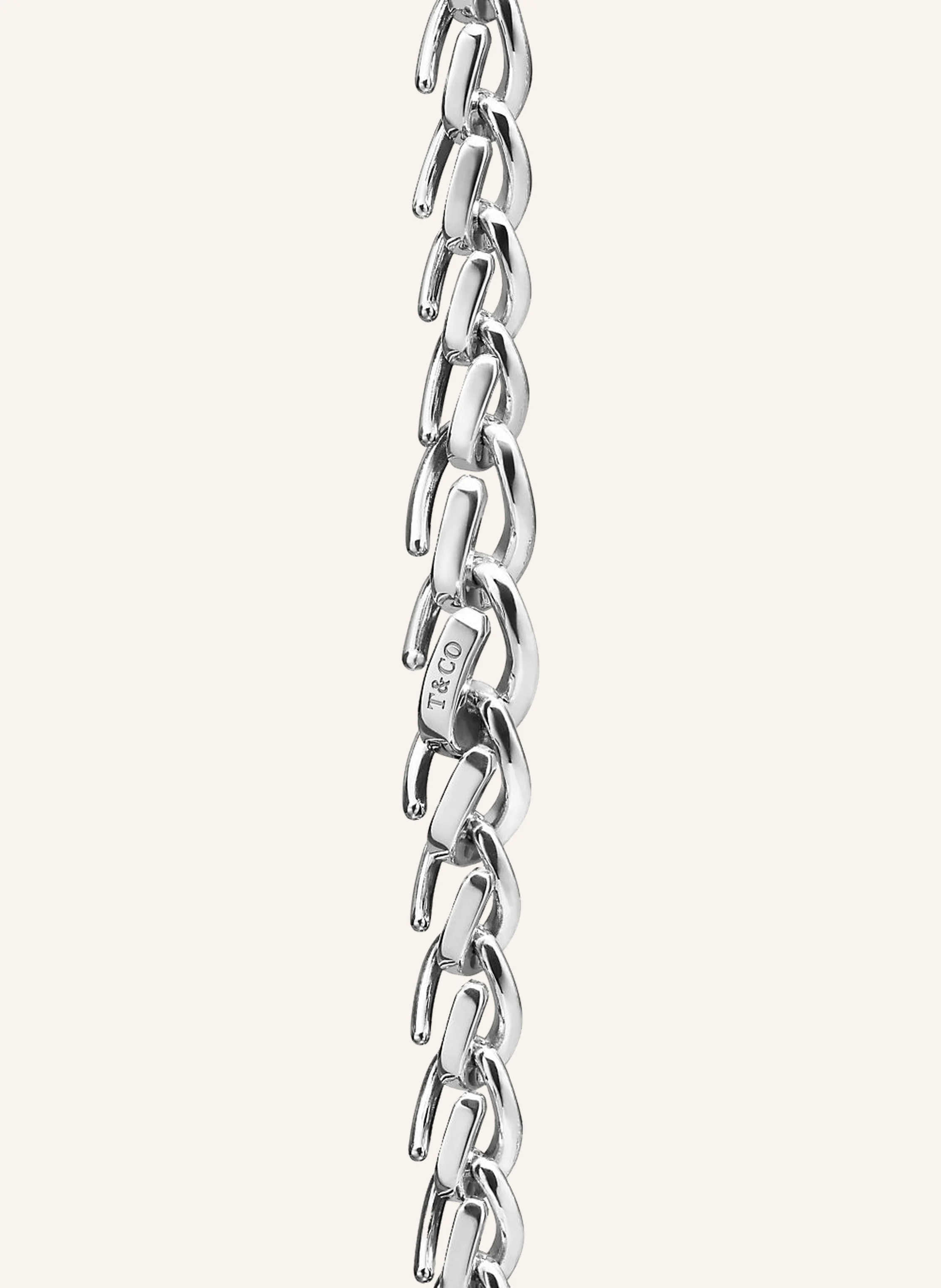 TIFFANY & Co. Tiffany Forge MITTELGROSSE GLIEDERHALSKETTE aus hochglanzpoliertem Sterlingsilber