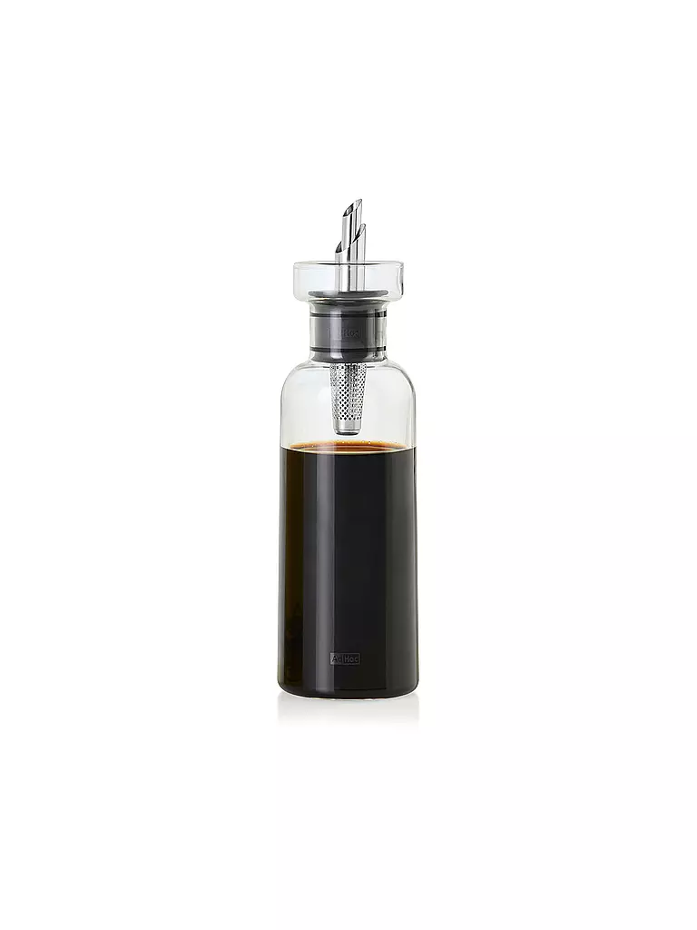 AD HOC Essig- oder Ölspender AROMA POUR 300ml Glas / Edelstahl transparent