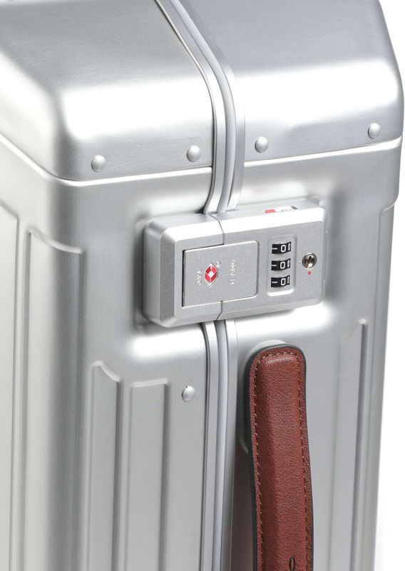 Piquadro - Handbagage Koffer - Grijs - Aluminium - 55 x 40 x 20 cm