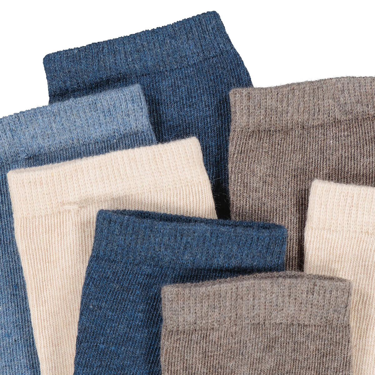 COLEÇÃO LA REDOUTE<br>Conjunto de 7 pares de meias em cores mescladas