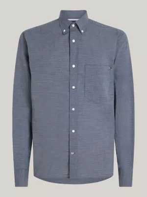 Camisa de corte regular com estampa pied-de-poule