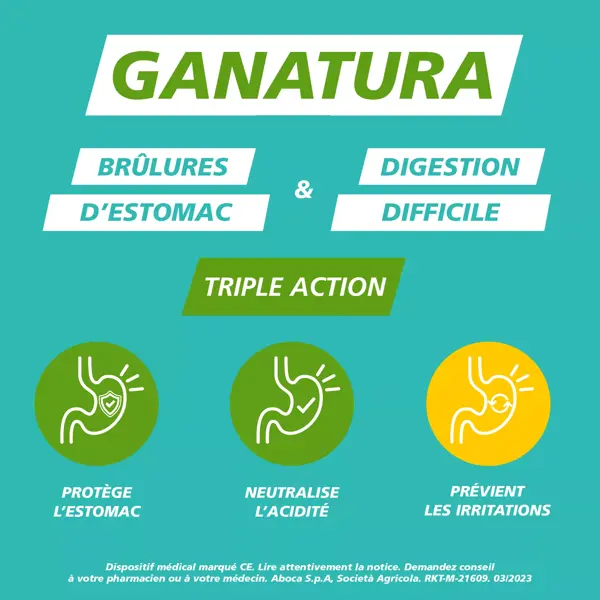 GANatura Alívio 100% Natural para Azia e Indigestão - 45 Comprimidos