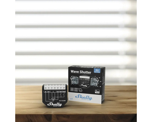 Shelly Wave Shutter Relay Dubbele Rolluik T-Wave Rolluikbediening Zwart