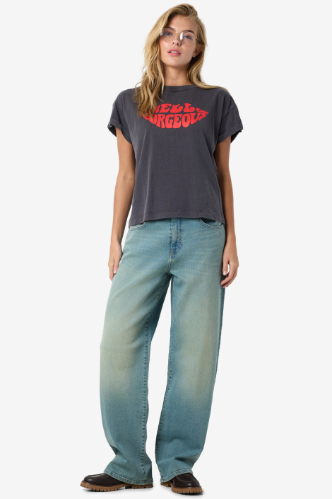 Noisy may grijze dames t-shirt