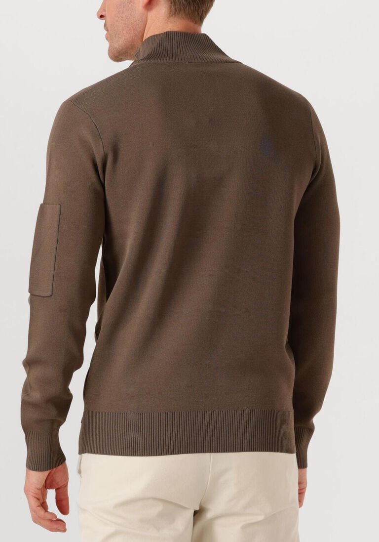 bruine genti trui turtle 3 button ls