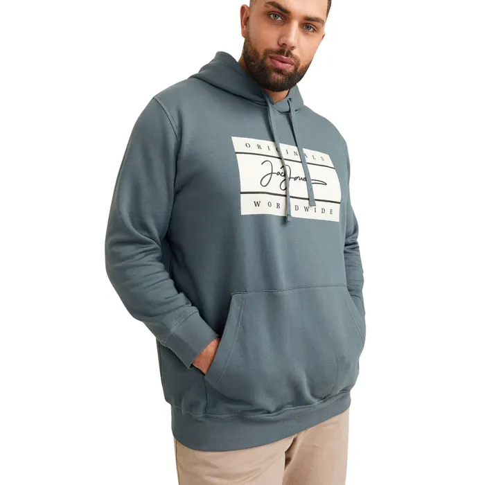 Jack & Jones Frederiksberg Box Script Hoodie Heren (plussize)