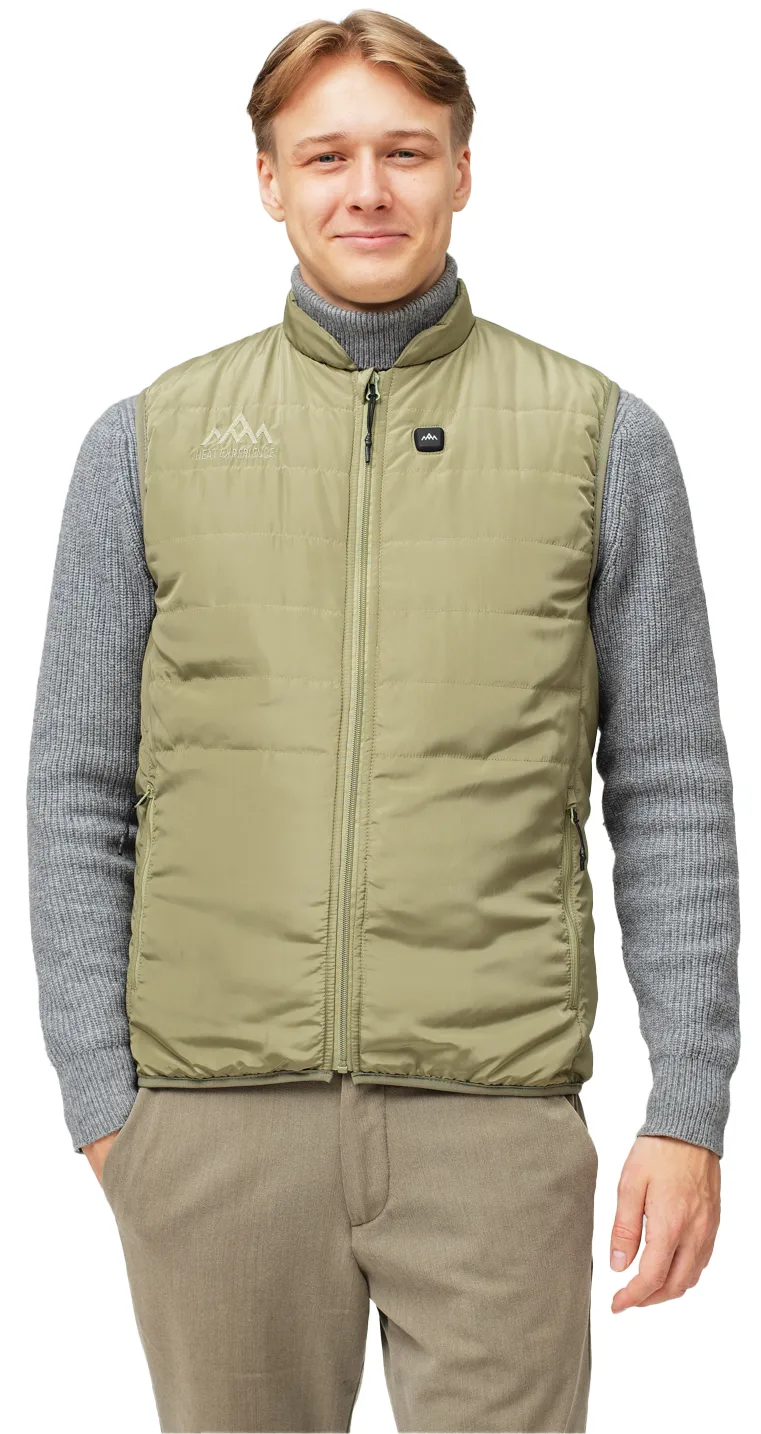 Heat Experience Men's HeatX Heated Everyday Vest Lichen Green