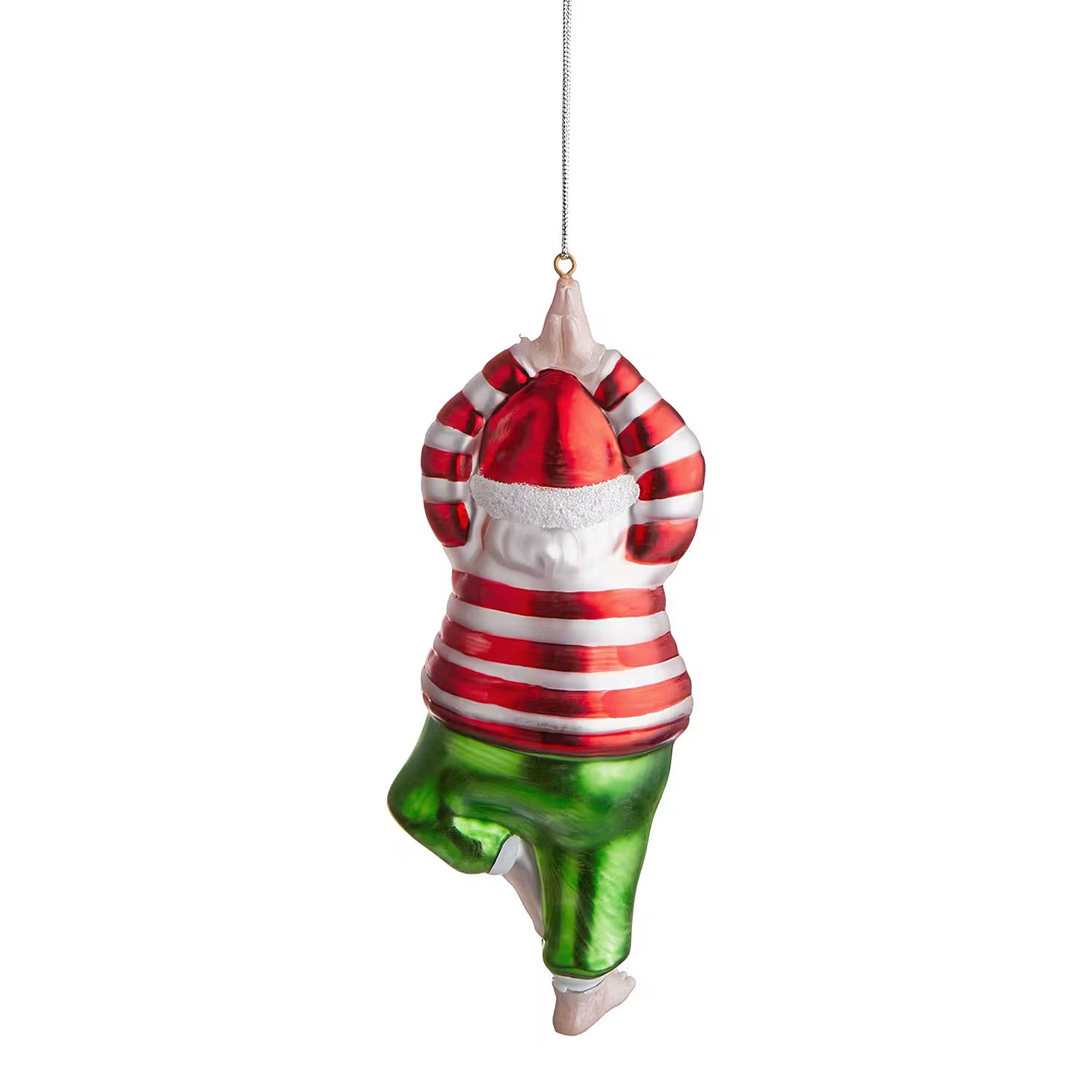 HANG ON Baumanhänger Yoga Santa | Weihnachtskugel Glas