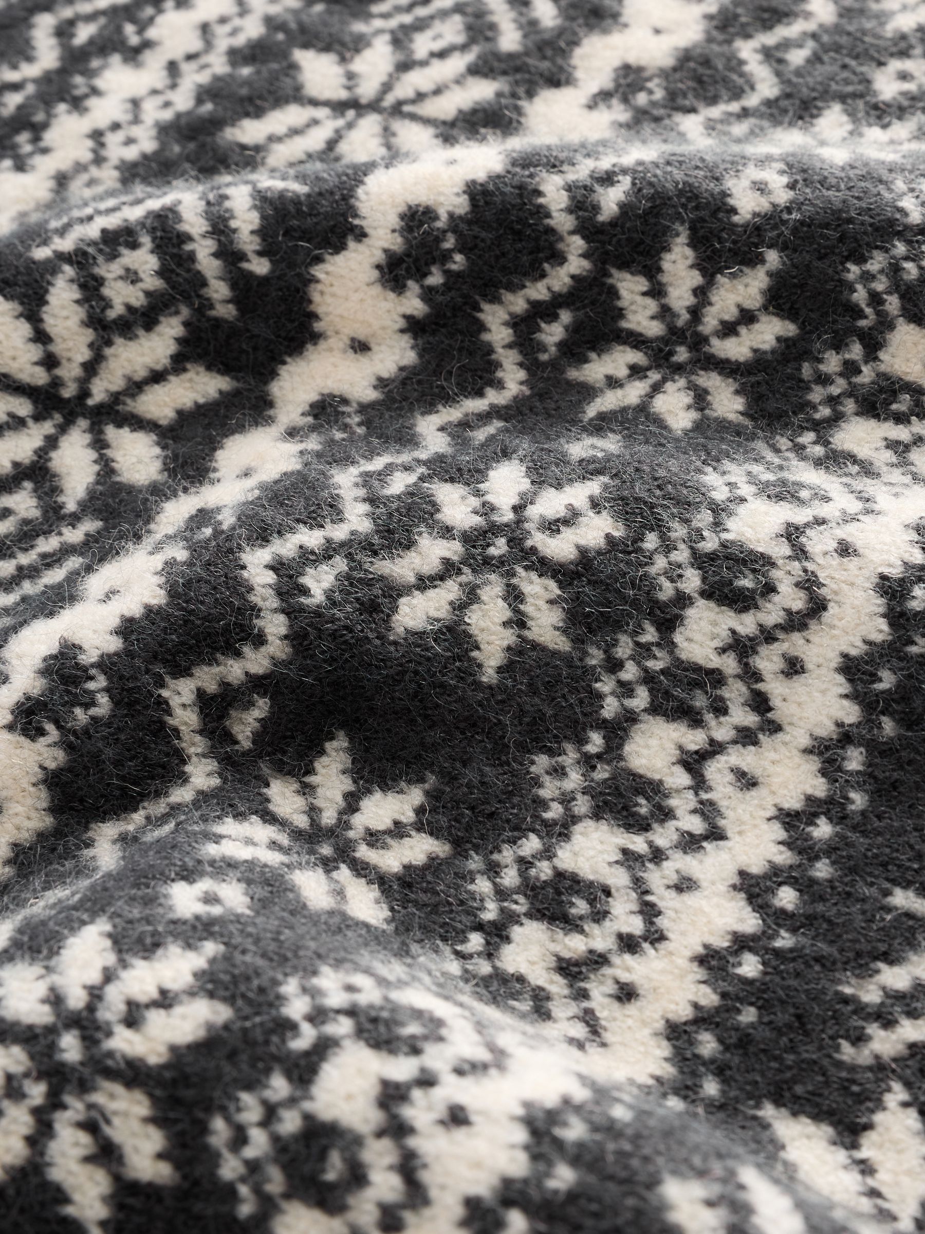 Zwart/wit - Matching Family kersttrui voor dames met Fairisle-patroon