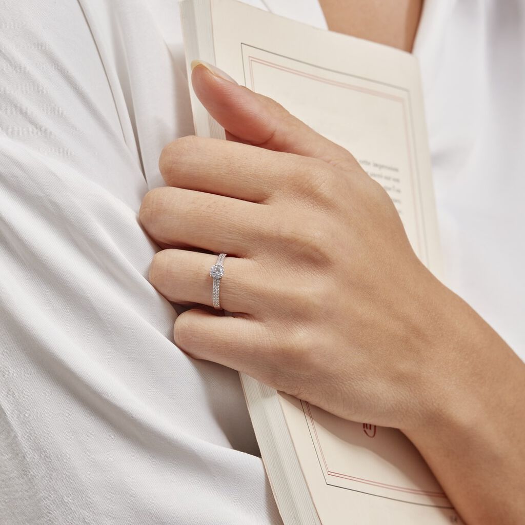 Bague Dayna Or Blanc Oxyde De Zirconium