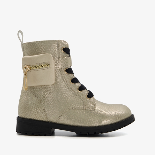 Blue Box meisjes veterboots met croco design