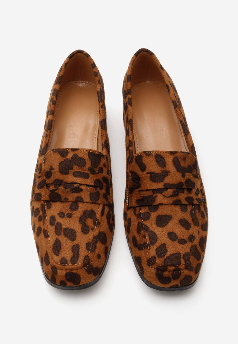 Mocassins à talon leopard Kirada