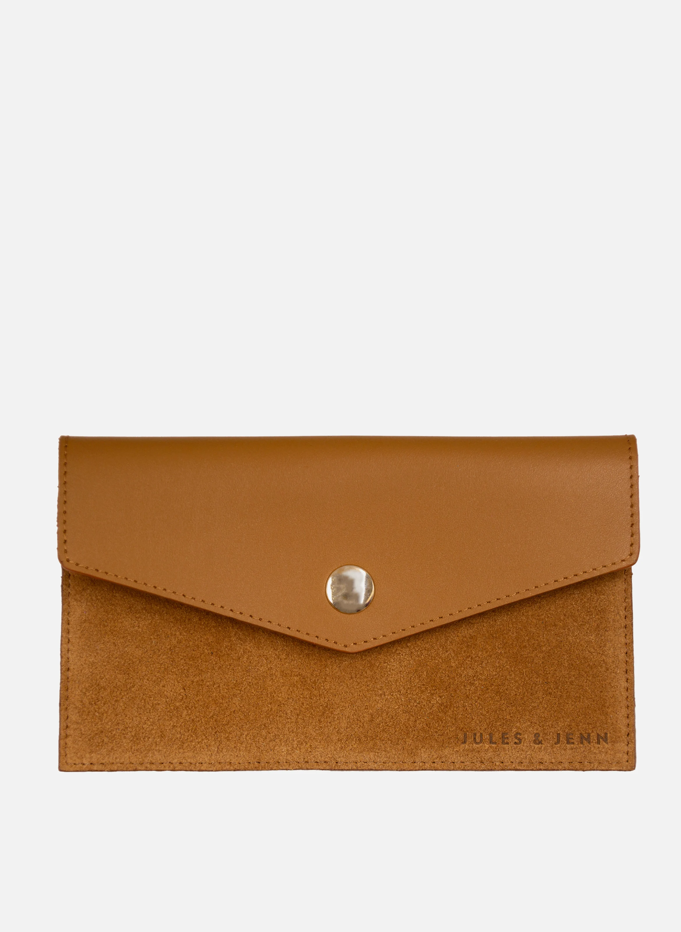 Pochette enveloppe cuir | Marron