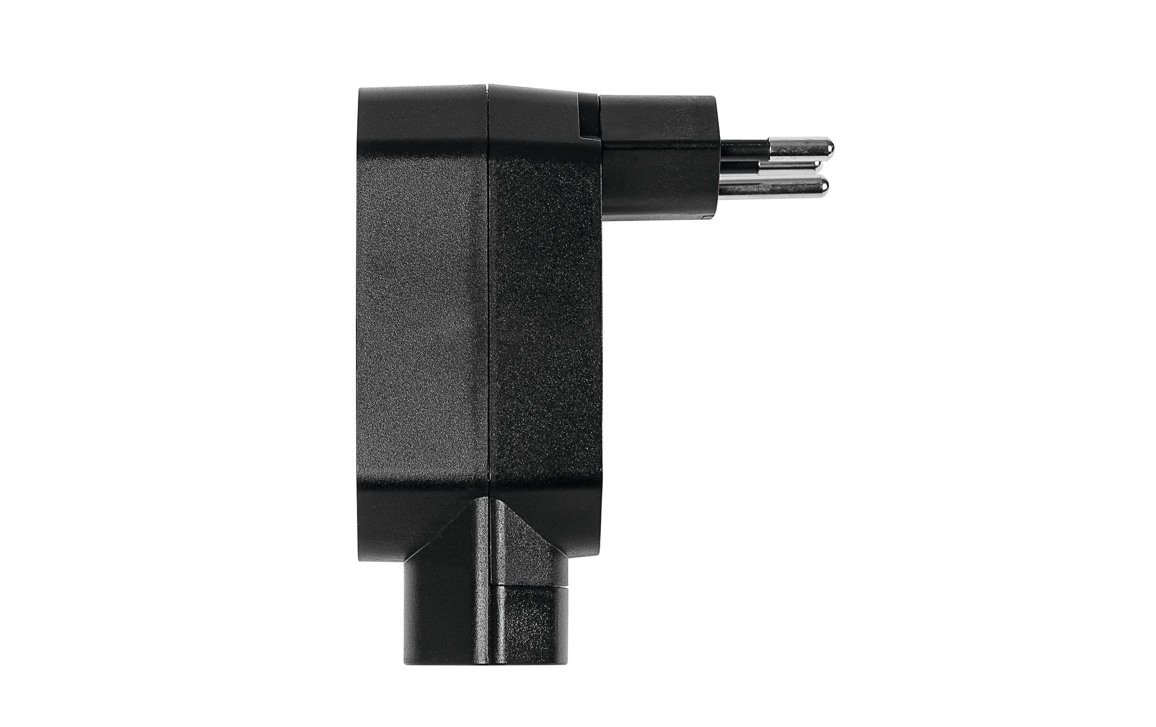 Manta Mehrfachadapter 3xT13 (1x unten) drehbar 3Mehrfachadapter LINE 2xT13 + 1xT13 drehbar 320° schwarz