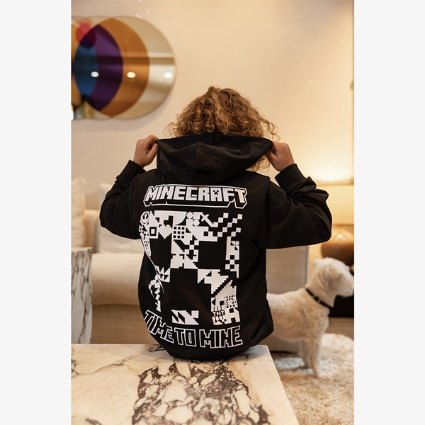Unsigned jongens hoodie minecraft zwart