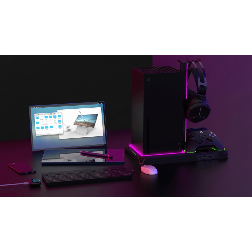 iMP Tech Xbox Series X|S DLX+LED Multifunktions-Ladestation mit 2 Akkus