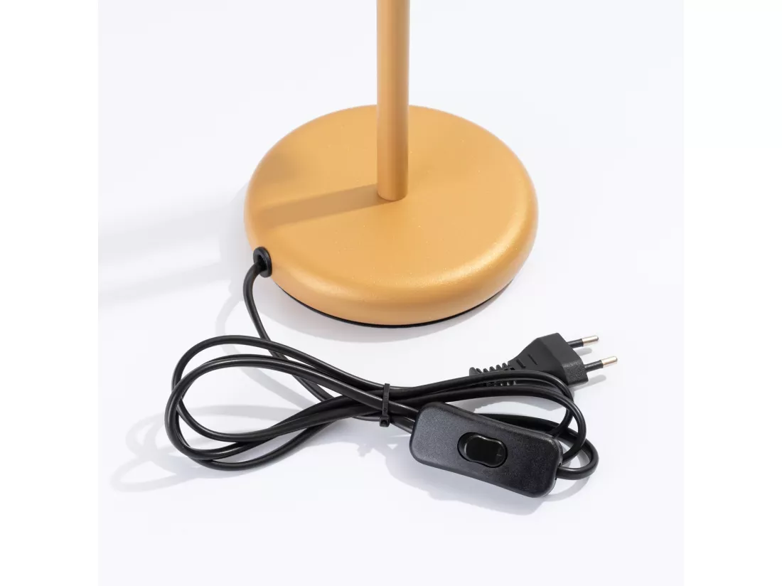 Lampe de bureau Pastelo moderne en acier - 1 sources lumineuses - L.14 x H.43 cm - doré