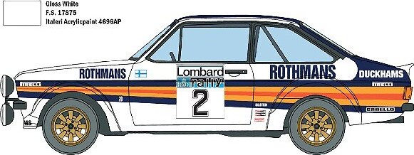 Italeri - Ford Escort Rs1800 Mk.II Bil Byggesæt - 1:24 - 3650
