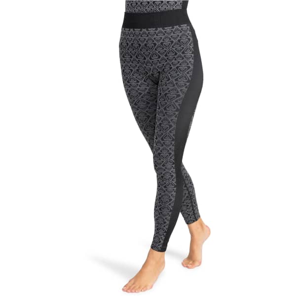 Collant thermique ROXY CHILL OUT SEAMLESS HEART PANTS TRUE BLACK