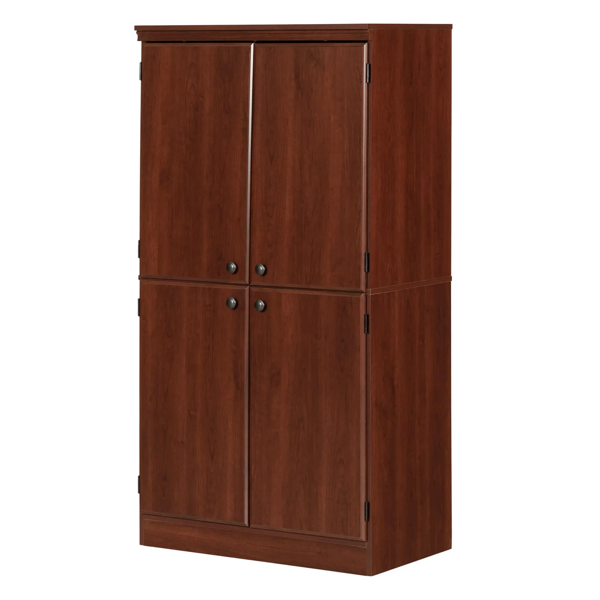 South Shore Armoire de Rangement 4 Portes - Morgan Cerisier royal