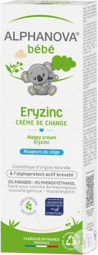 Alphanova Bébé Eryzinc Crème Pour Le Change Bio 75g