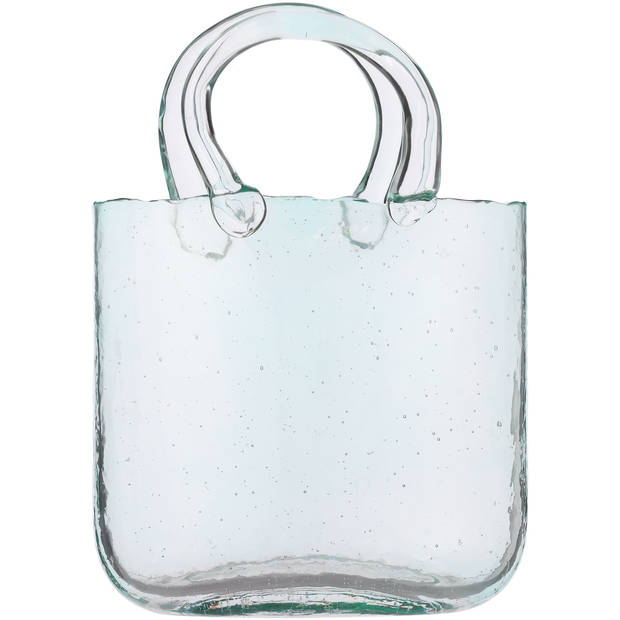 Blokker Glazen Tas Vaas - 19x9,5x27 cm