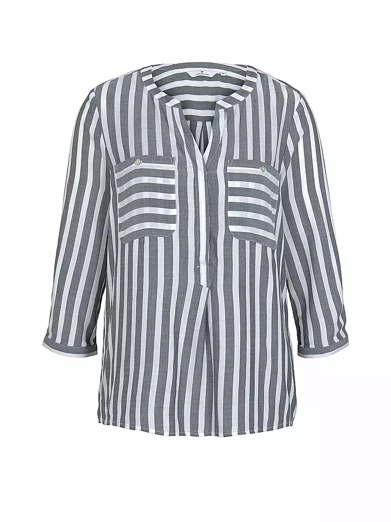 TOM TAILOR Bluse hellgrau