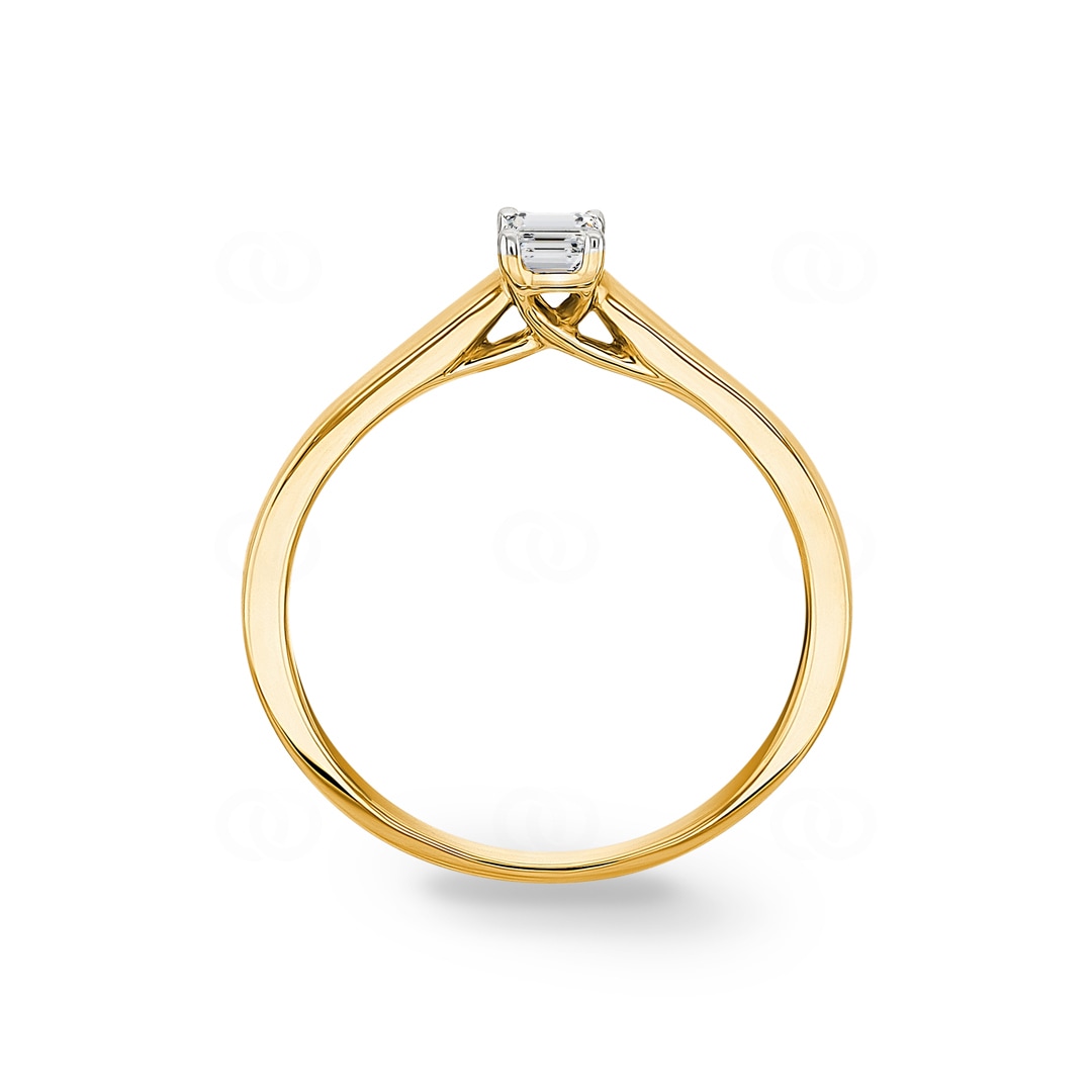 0.25ct Emerald Solitärring 750/18 K Gelbgold